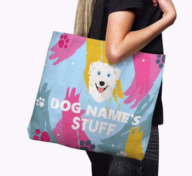 Paint Splatter: Personalised {breedFullName} Canvas Bag